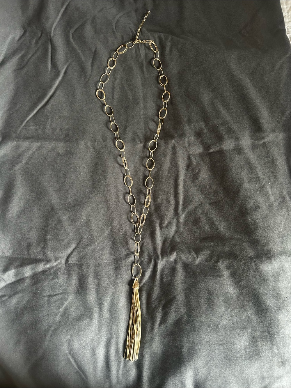 Gold Long Chain Tassel Necklace - Women Jewelry